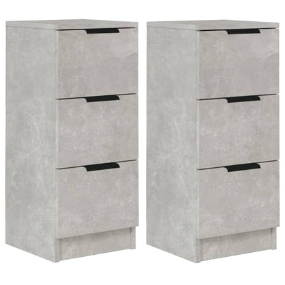 Sideboards 2 pcs Concrete Grey 30x30x70 cm Engineered Wood