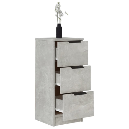 Sideboards 2 pcs Concrete Grey 30x30x70 cm Engineered Wood