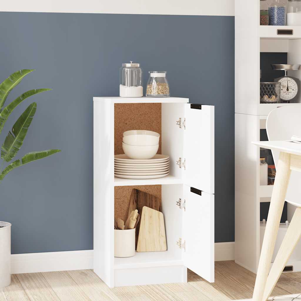 Sideboard White 30x30x70 cm Engineered Wood