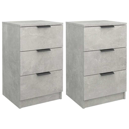 Bedside Cabinets 2 pcs Concrete Grey 40x36x65 cm