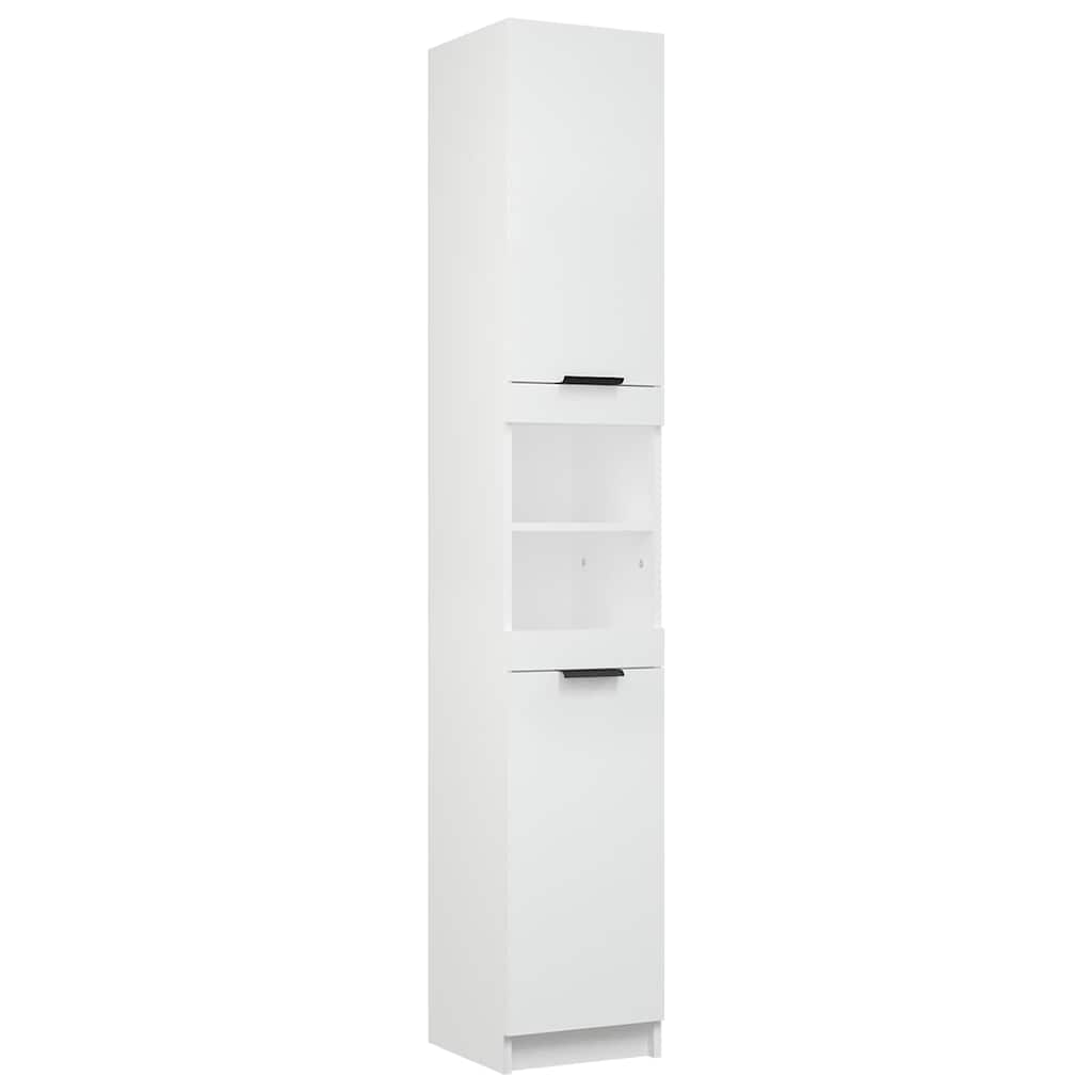 Bathroom Cabinet White 32x34x188,5 cm Engineered Wood