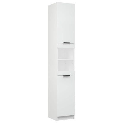Bathroom Cabinet White 32x34x188,5 cm Engineered Wood