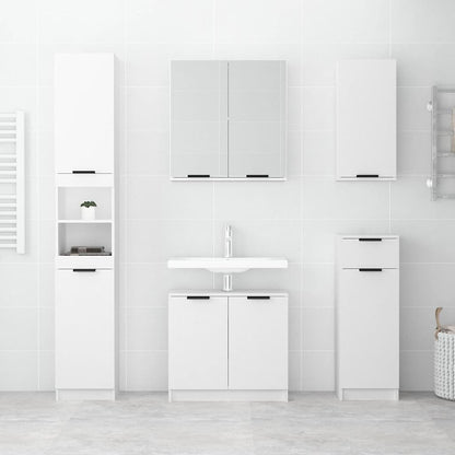 Bathroom Cabinet White 32x34x188,5 cm Engineered Wood