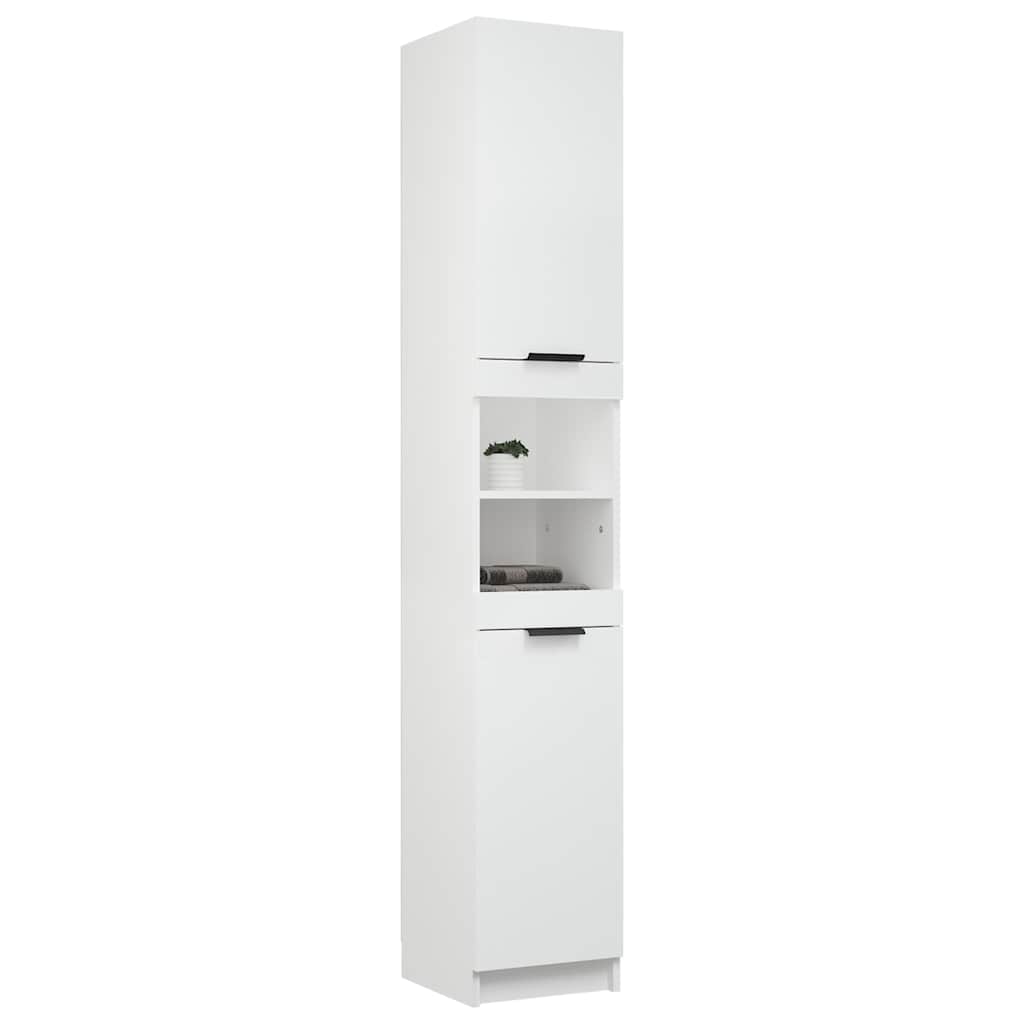 Bathroom Cabinet White 32x34x188,5 cm Engineered Wood