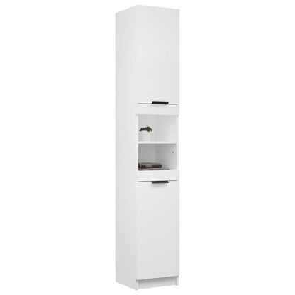 Bathroom Cabinet White 32x34x188,5 cm Engineered Wood