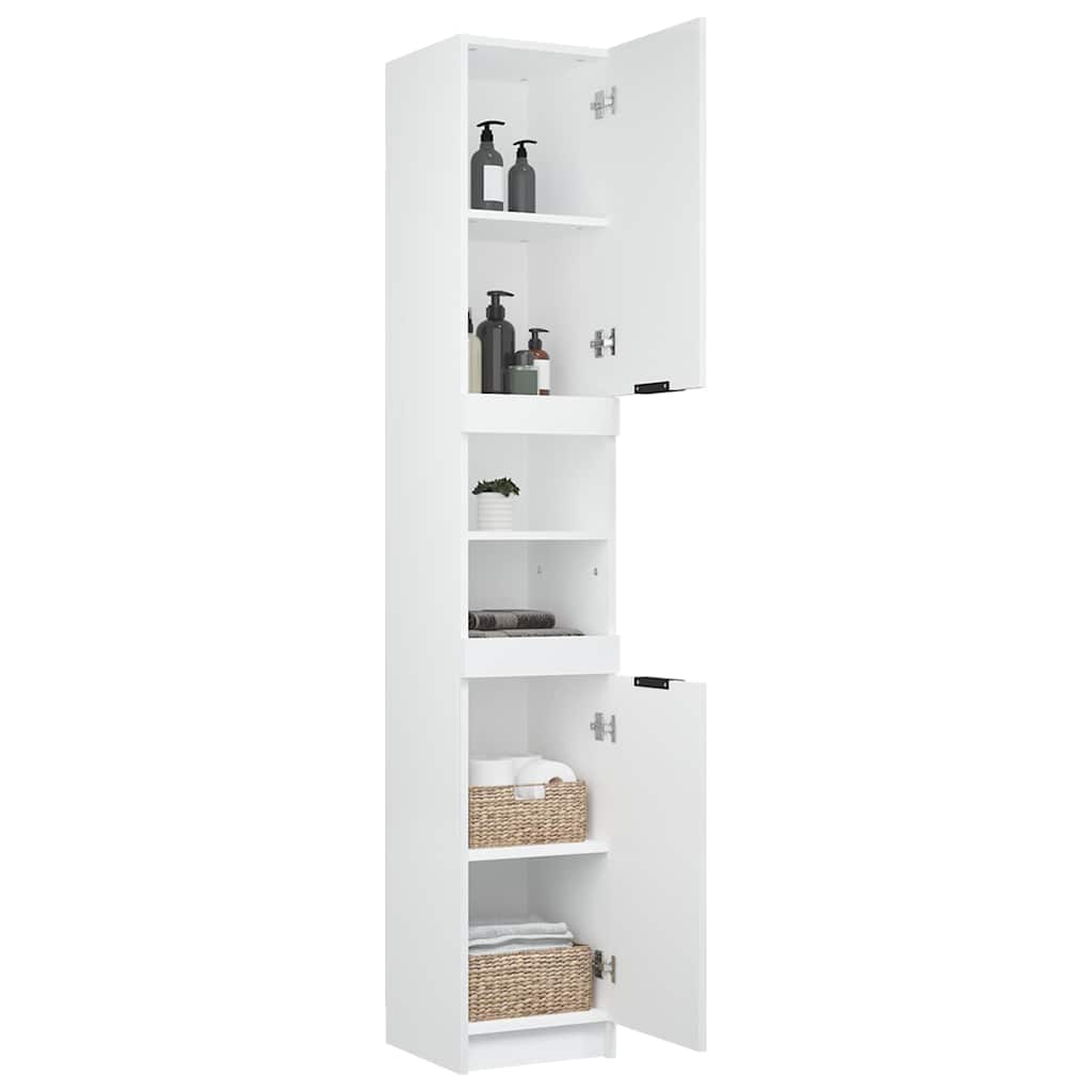 Bathroom Cabinet White 32x34x188,5 cm Engineered Wood