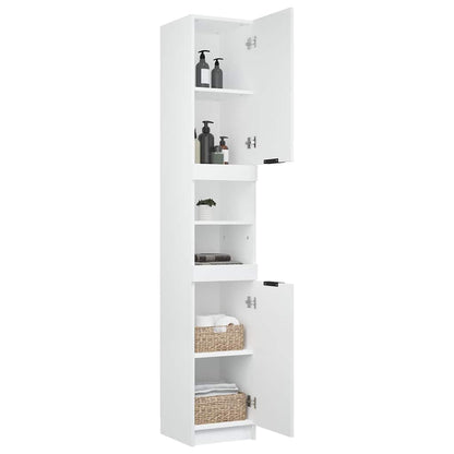 Bathroom Cabinet White 32x34x188,5 cm Engineered Wood