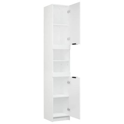 Bathroom Cabinet White 32x34x188,5 cm Engineered Wood