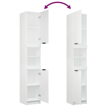 Bathroom Cabinet White 32x34x188,5 cm Engineered Wood