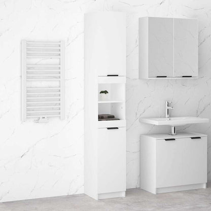 Bathroom Cabinet White 32x34x188,5 cm Engineered Wood