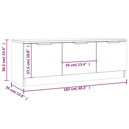TV Cabinet Sonoma Oak 102x35x36.5 cm Engineered Wood