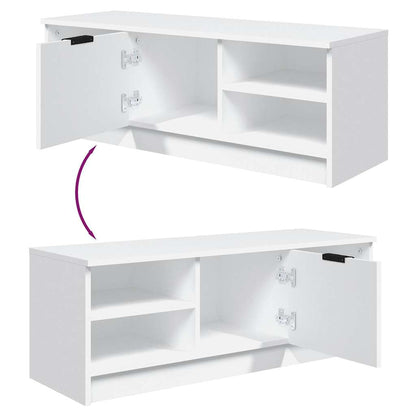 TV Cabinet White 102x35,5x36,5 cm Engineered Wood