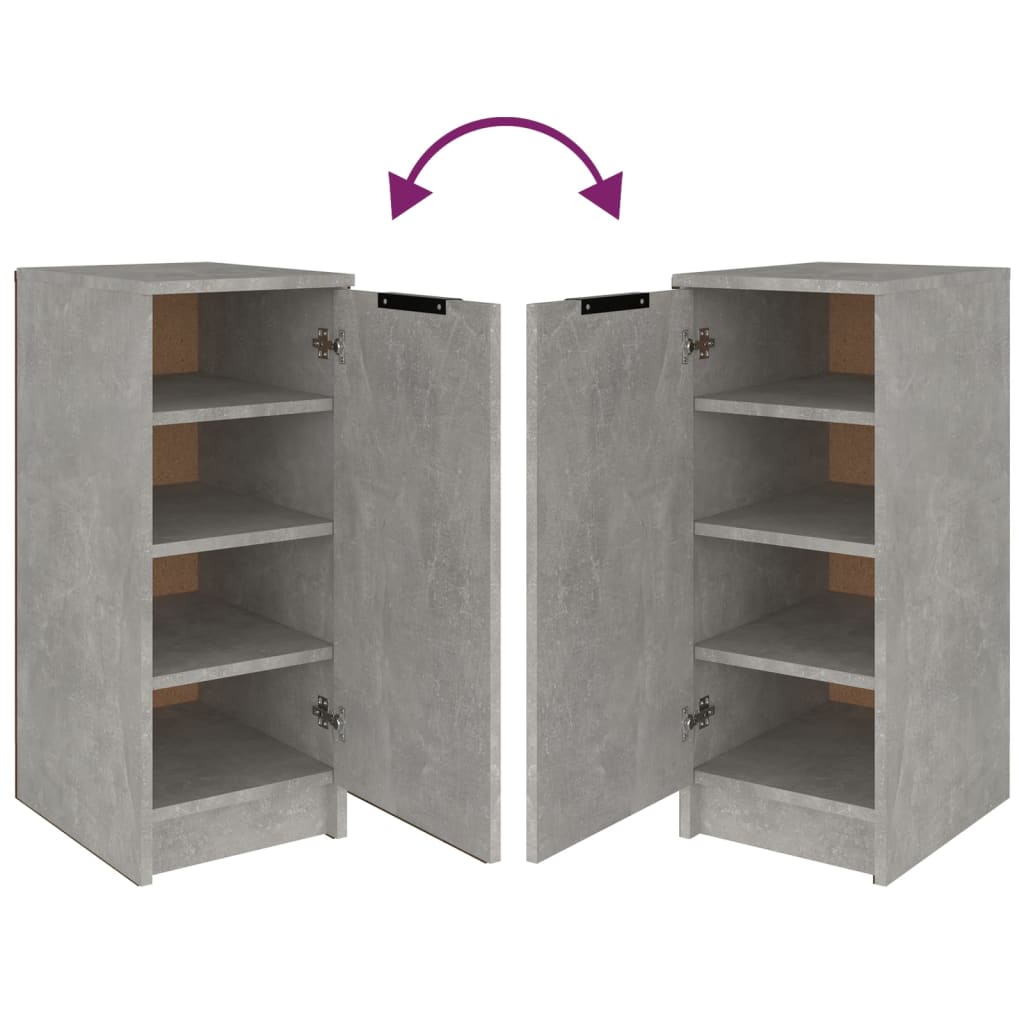 Shoe Cabinet Concrete Grey 30x35x70 cm Engineered Wood