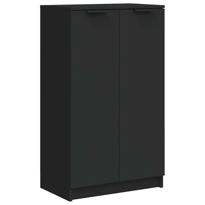 Shoe Cabinet Black 59x35x100 cm Engineered Wood