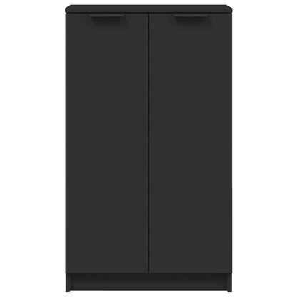Shoe Cabinet Black 59x35x100 cm Engineered Wood