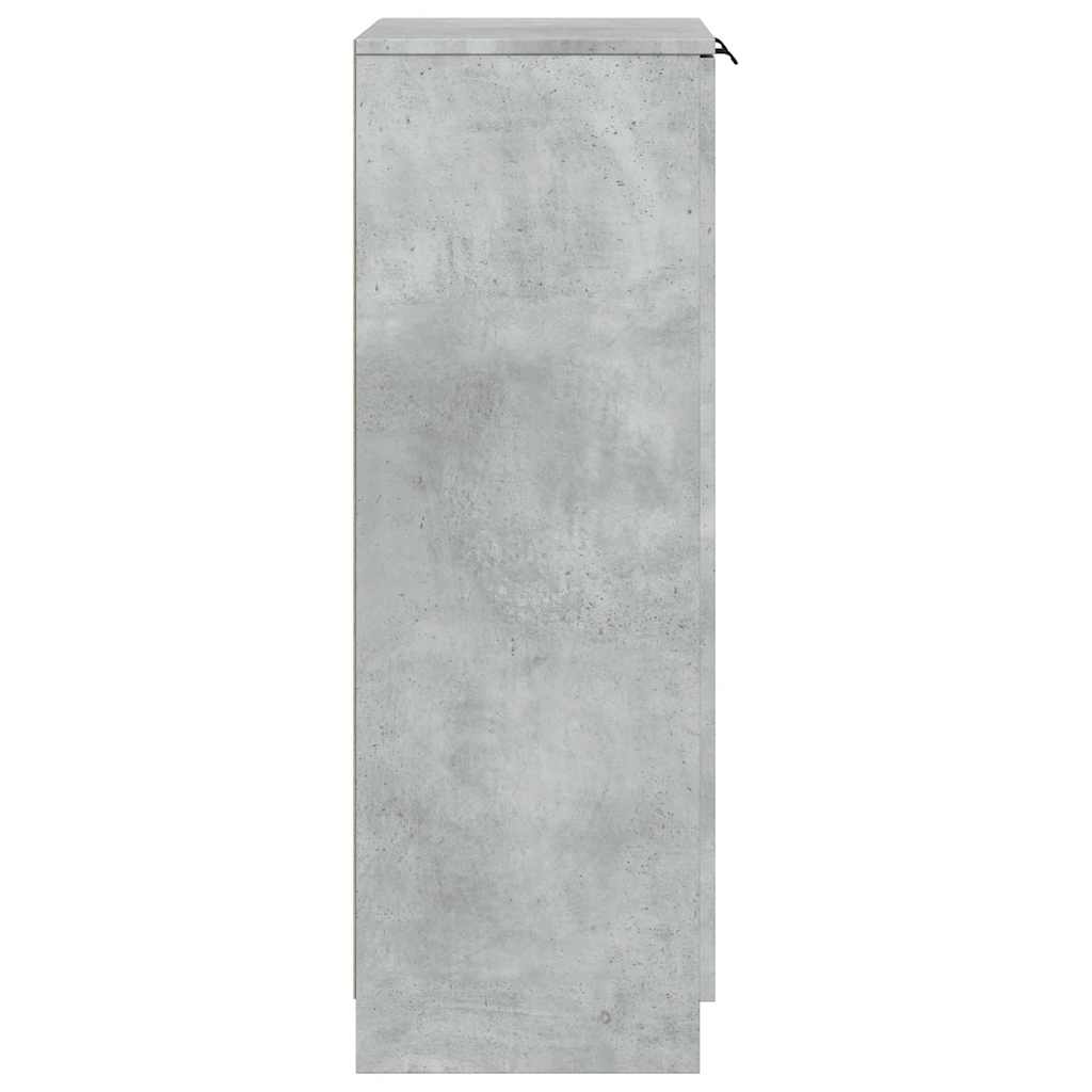 Shoe Cabinet Concrete Grey 59x35x100.5 cm Engineered Wood