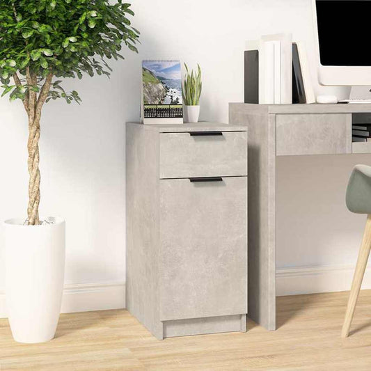 Desk Cabinet Concrete Grey 33,5x50x75 cm Engineered Wood