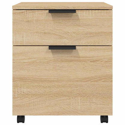 Mobile File Cabinet with Wheels Sonoma Oak 45x38x54 cm Engineered Wood