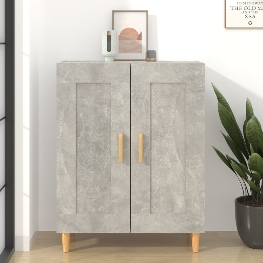 Sideboard | Concrete grey | Engineered wood, solid eucalyptus wood