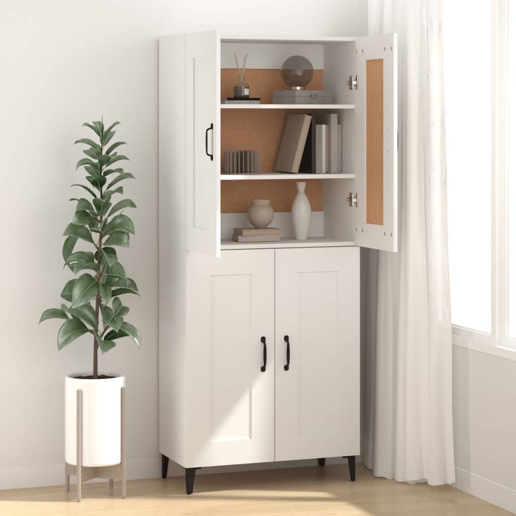 Sideboard White 69.5x34x90 cm Engineered Wood