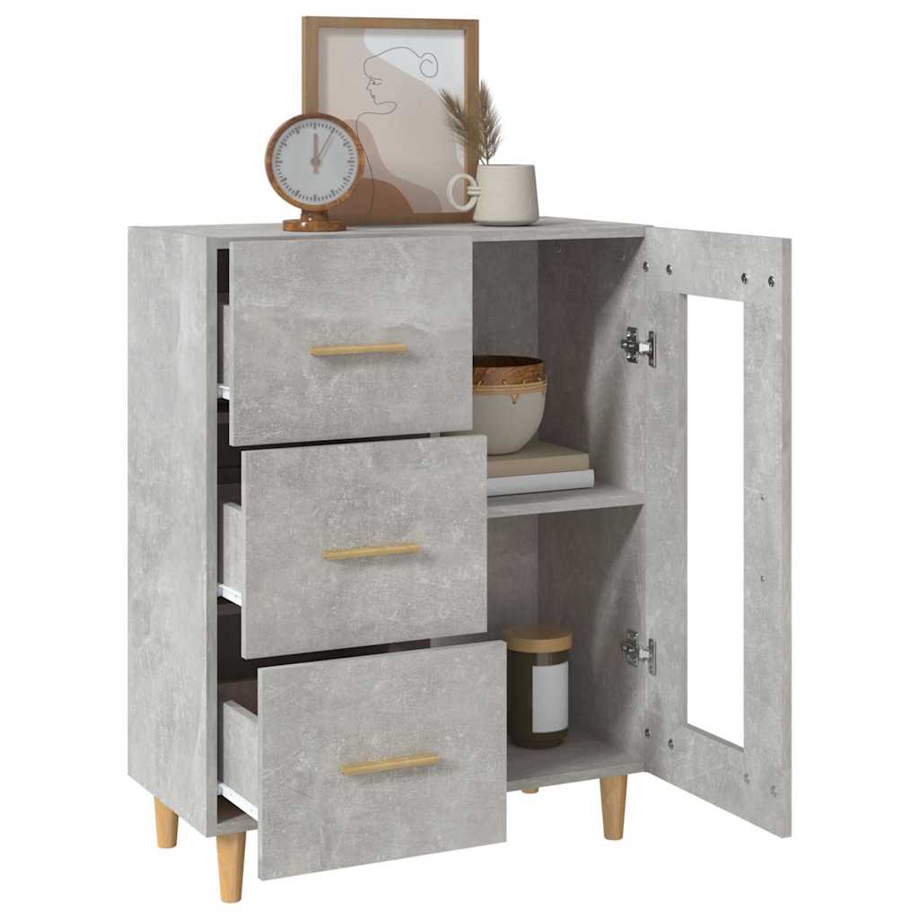 Sideboard Concrete Grey 69,5x34x90 cm Engineered Wood