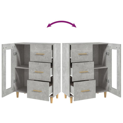 Sideboard Concrete Grey 69,5x34x90 cm Engineered Wood