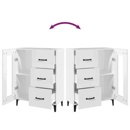 Sideboard White 69.5x34x90 cm Engineered Wood