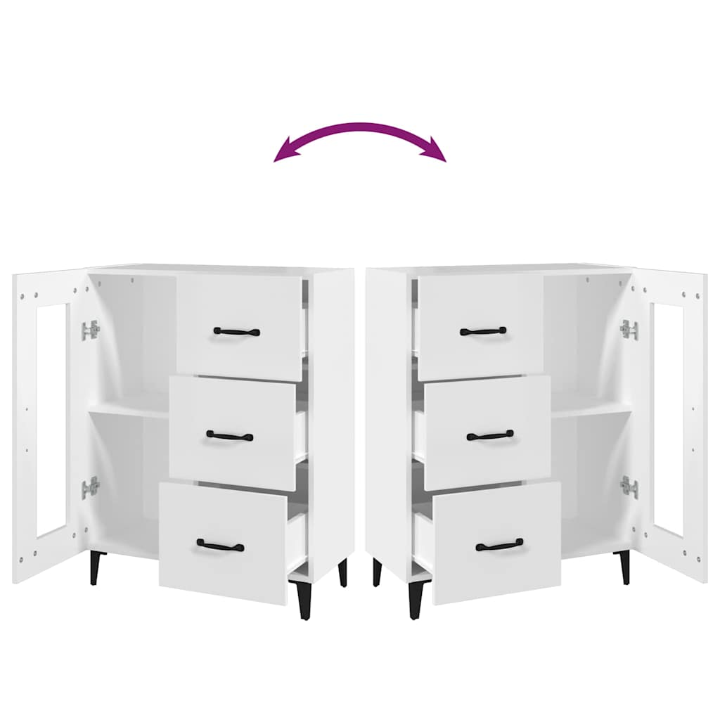 Sideboard White 69,5x34x90 cm Engineered Wood