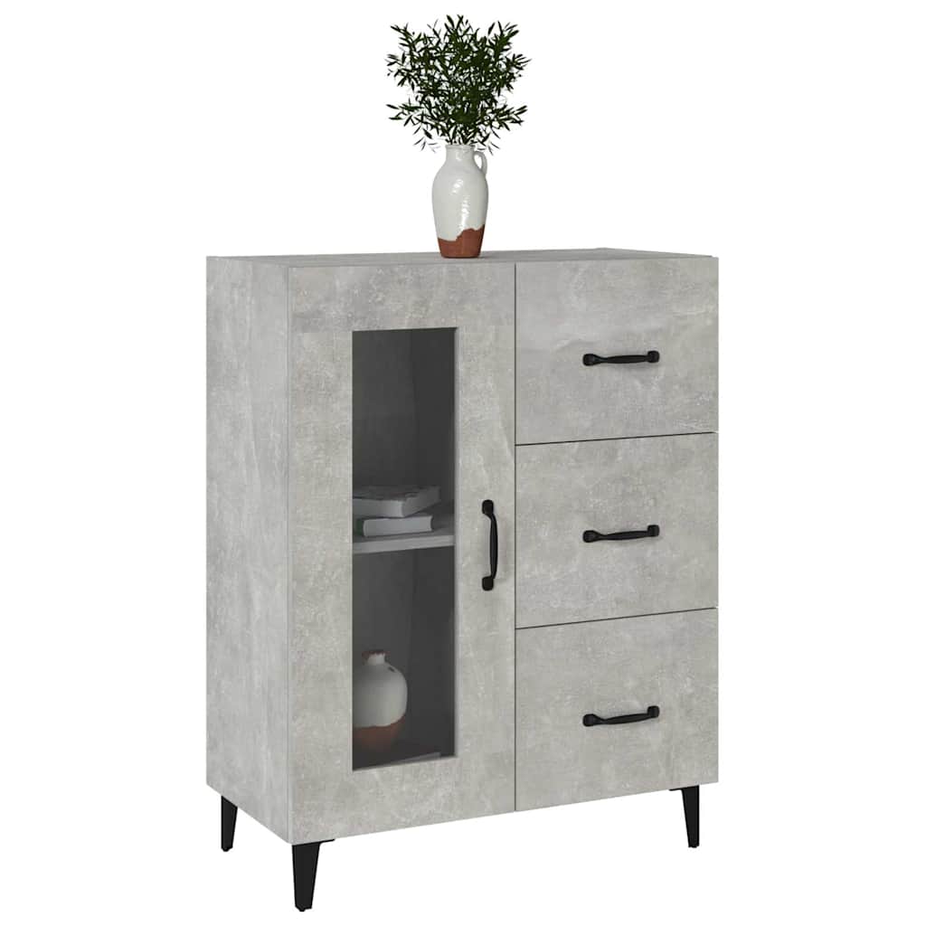 Sideboard Concrete Grey 69,5x34x90 cm Engineered Wood