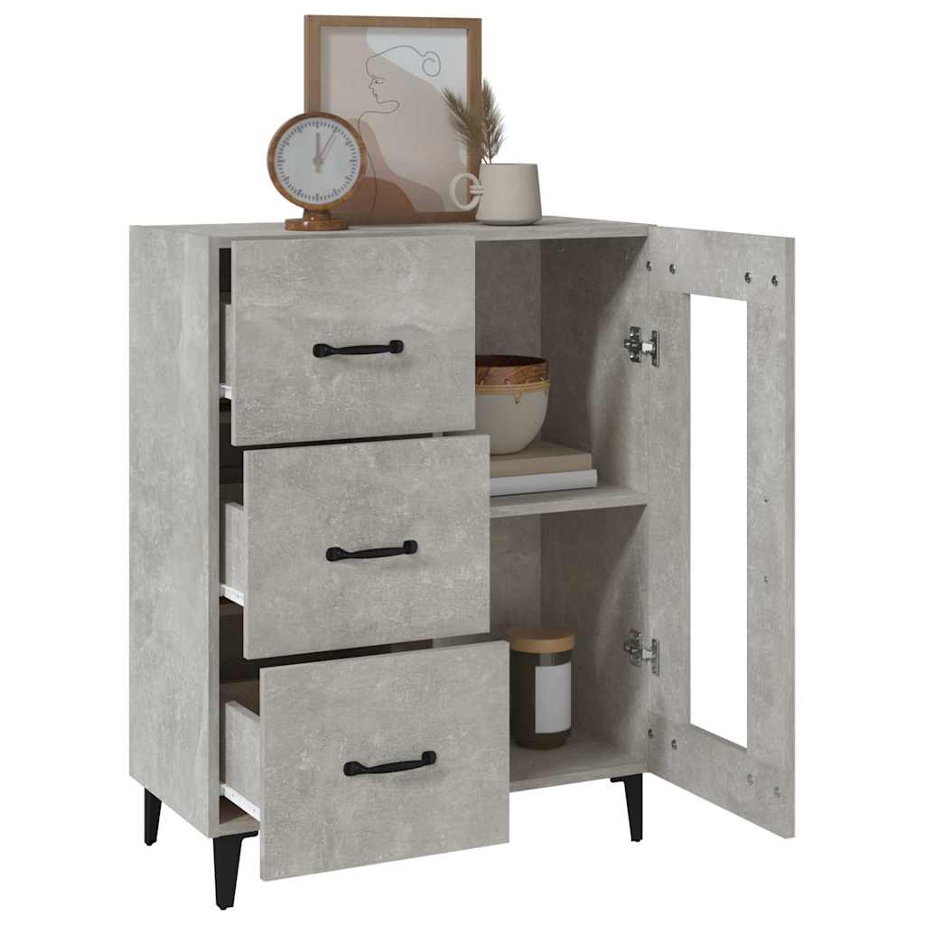 Sideboard Concrete Grey 69,5x34x90 cm Engineered Wood