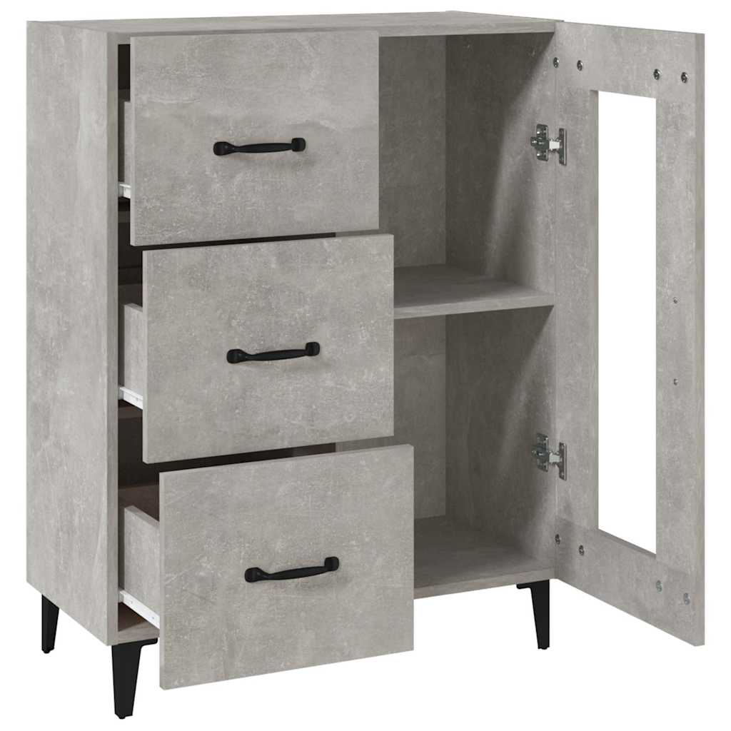 Sideboard Concrete Grey 69,5x34x90 cm Engineered Wood
