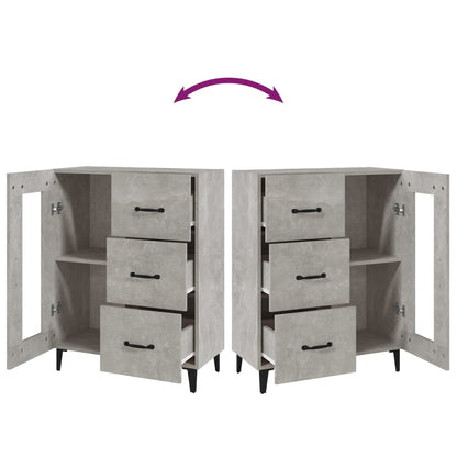 Sideboard Concrete Grey 69.5x34x90 cm Engineered Wood