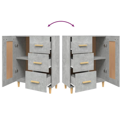 Sideboard Concrete Grey 69.5x34x90 cm Engineered Wood