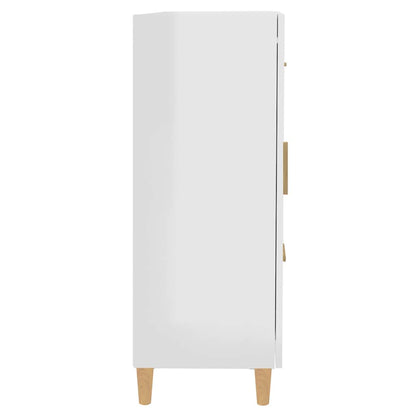 Sideboard High Gloss White 69,5x34x90 cm Engineered Wood
