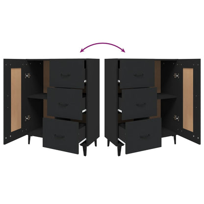 Sideboard Black 69.5x34x90 cm Engineered Wood