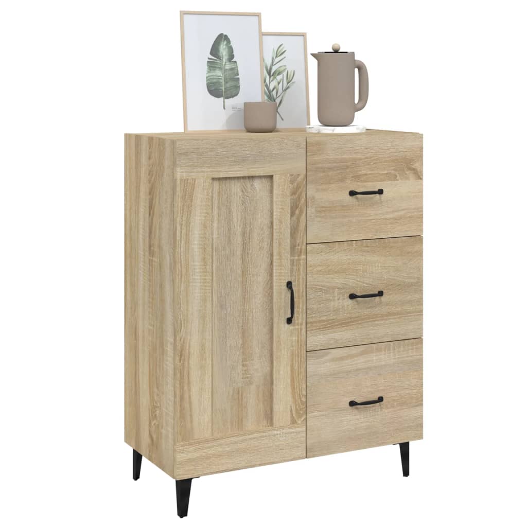 812234 vidaXL Sideboard Sonoma Oak 69,5x34x90 cm Engineered Wood