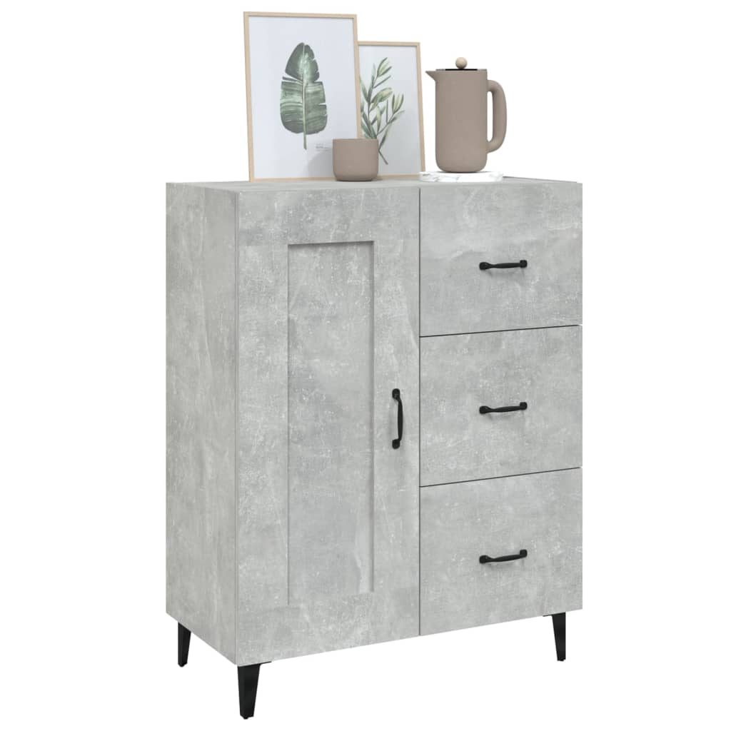 Sideboard Concrete Grey 69.5x34x90 cm Engineered Wood