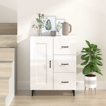 Sideboard High Gloss White 69,5x34x90 cm Engineered Wood