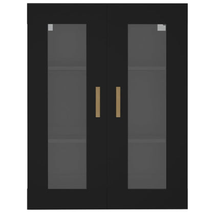 Hanging Wall Cabinet | Black | Engineered wood, glass | Medium