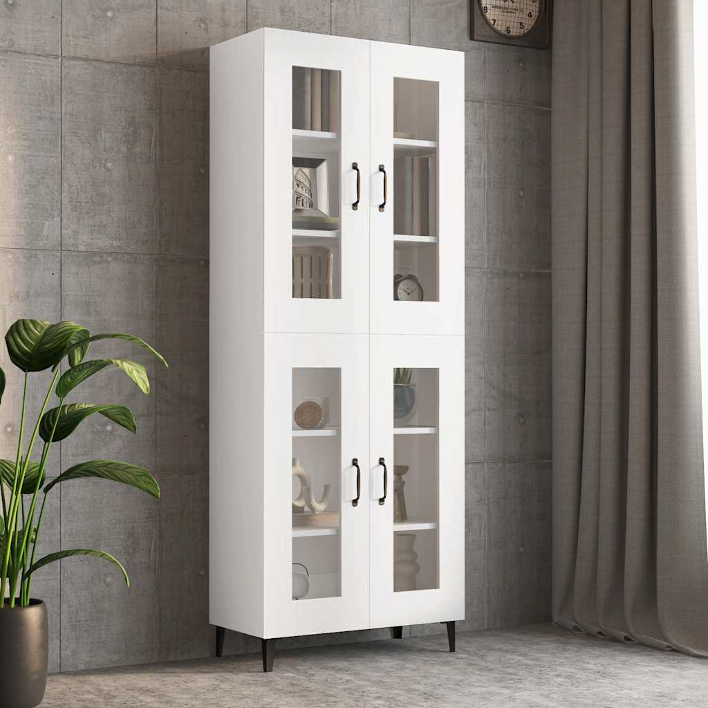 Hanging Wall Cabinet White 69,5x34x90 cm