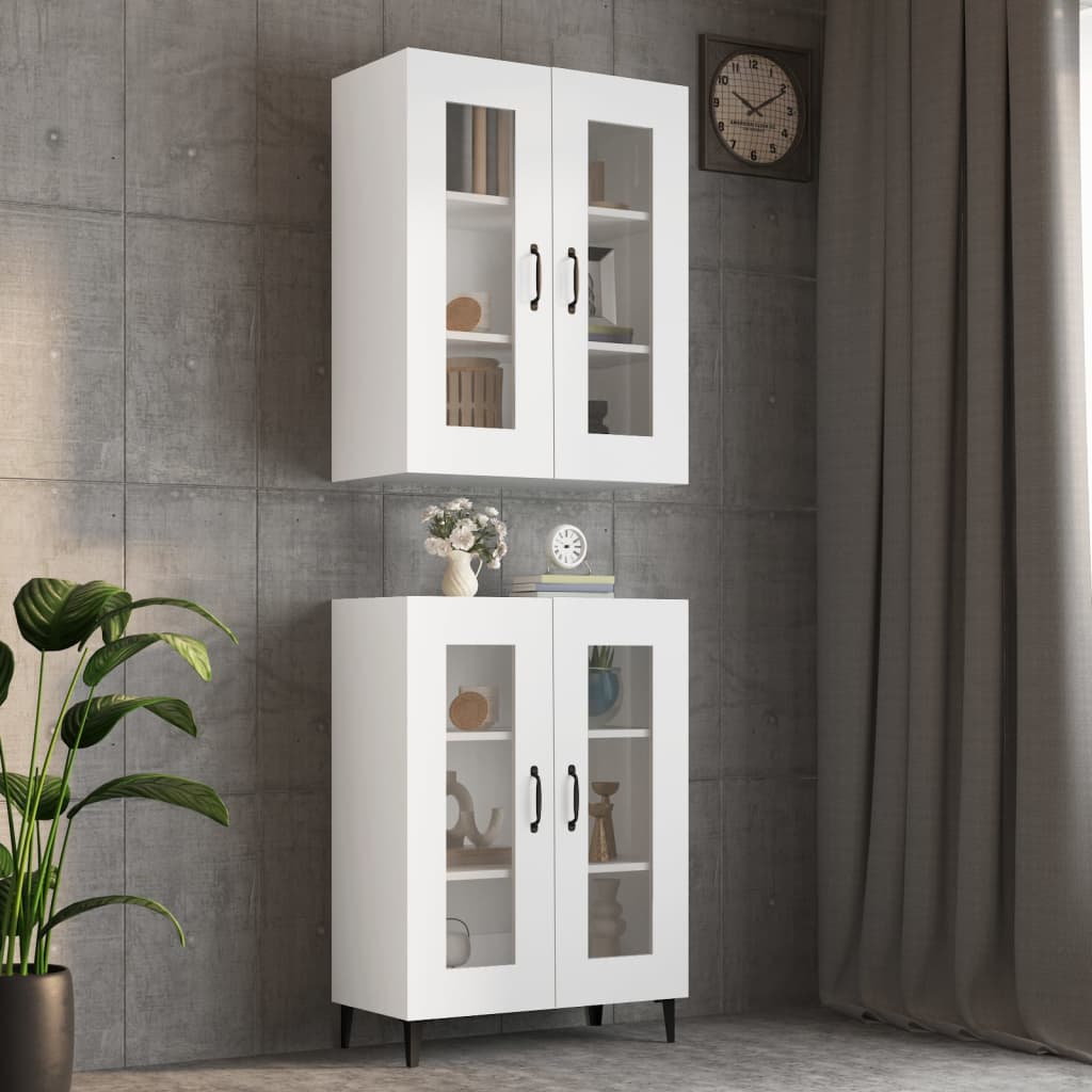 Hanging Wall Cabinet White 69,5x34x90 cm