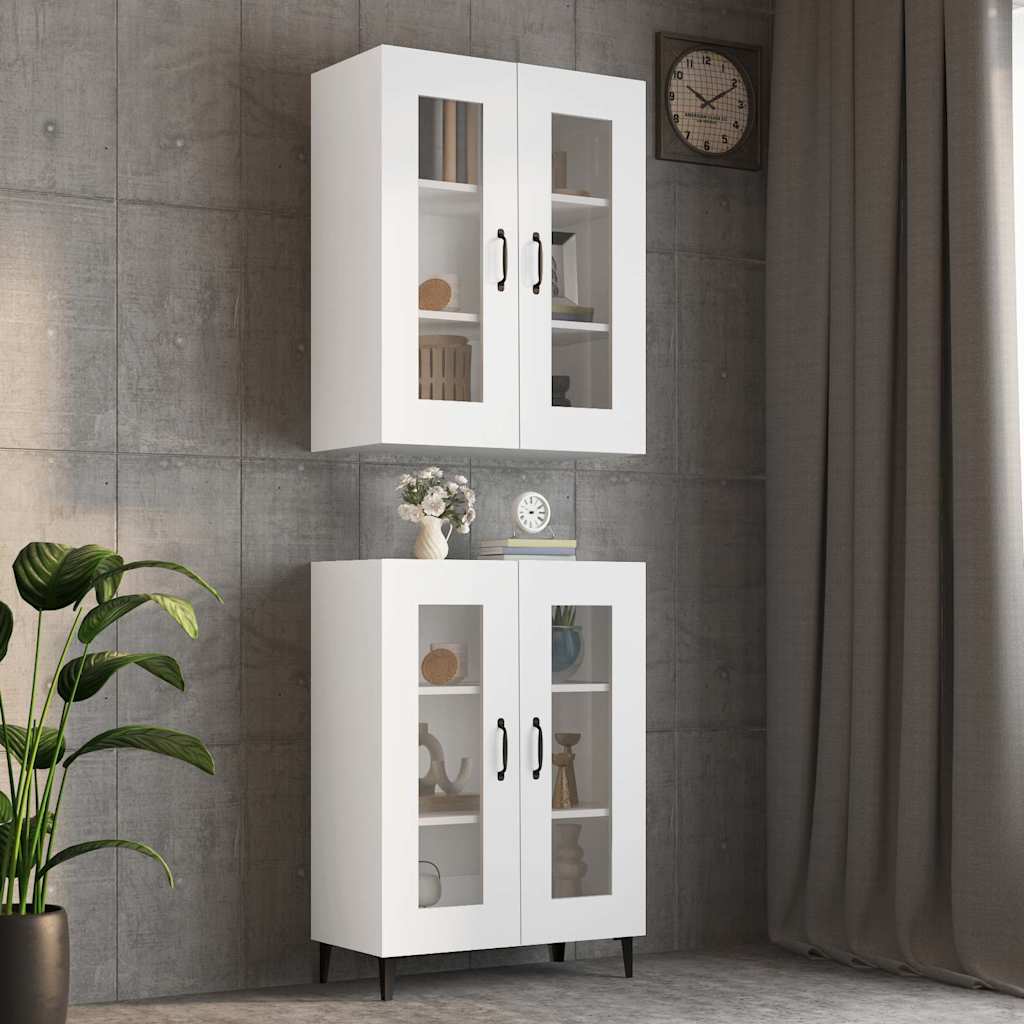Hanging Wall Cabinet White 69,5x34x90 cm