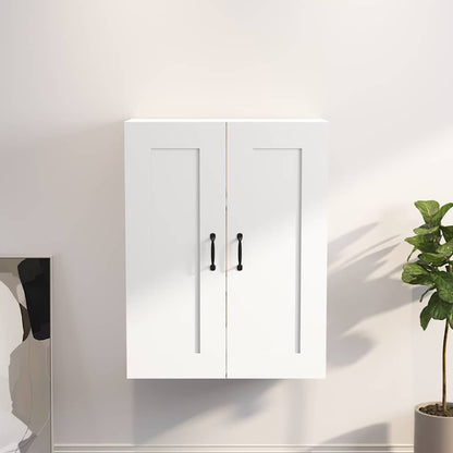 Hanging Wall Cabinet White 69,5x32,5x90 cm