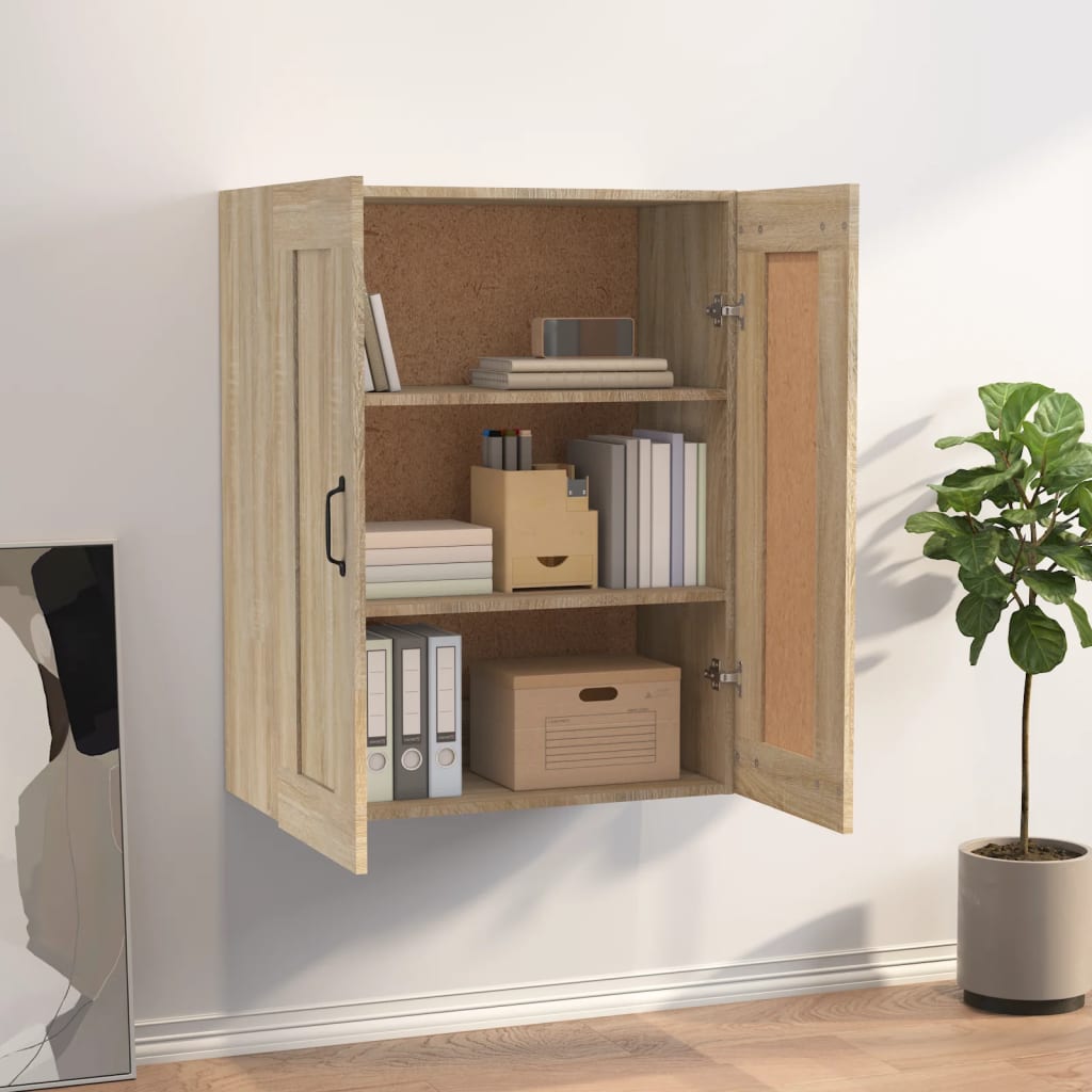 Hanging Wall Cabinet Sonoma Oak 69.5x32.5x90 cm