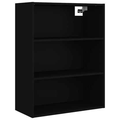 Hanging Wall Cabinet | Black | Engineered Wood | Rectangular | Minimalist
