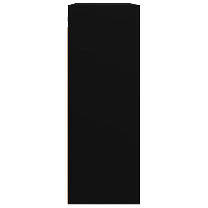 Hanging Wall Cabinet | Black | Engineered Wood | Rectangular | Minimalist