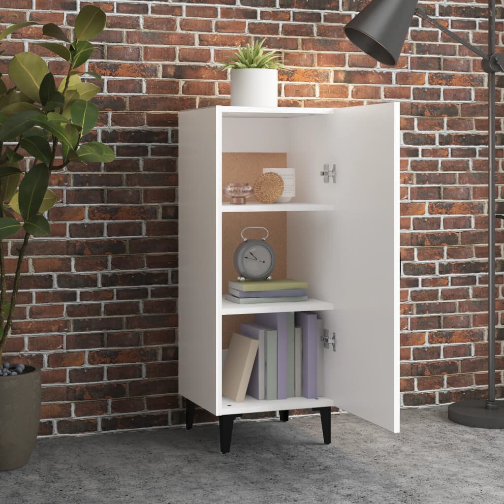 Sideboard White 34.5x34x90 cm Engineered Wood