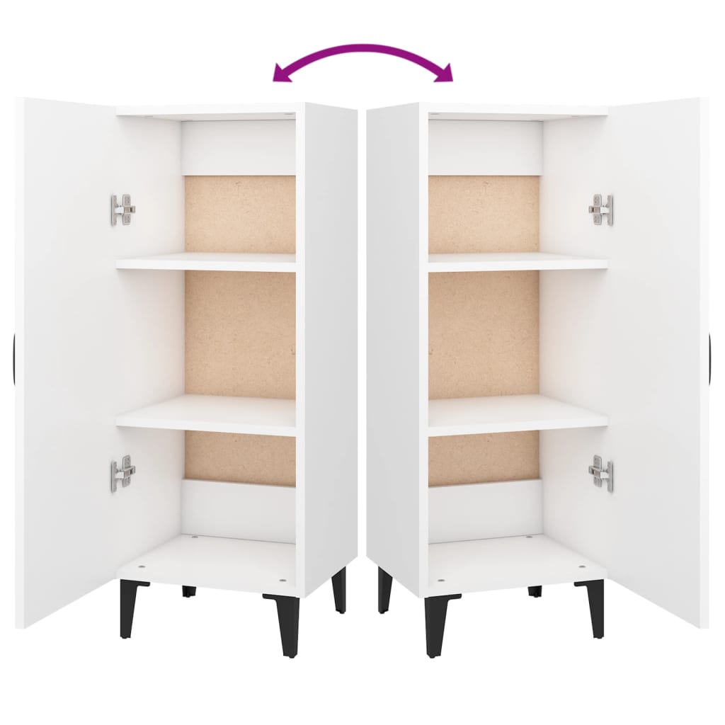 Sideboard White 34.5x34x90 cm Engineered Wood