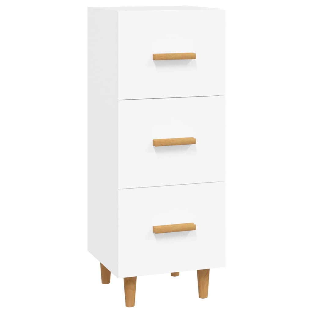 Sideboard White 34.5x34x90 cm Engineered Wood