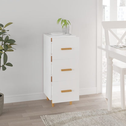 Sideboard White 34.5x34x90 cm Engineered Wood